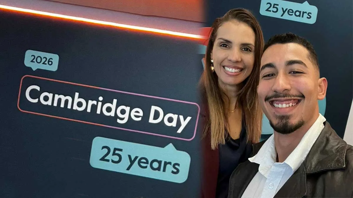 Cofundadores da EFEC no Cambridge Day: Lediane França Barros e Manoel Netto